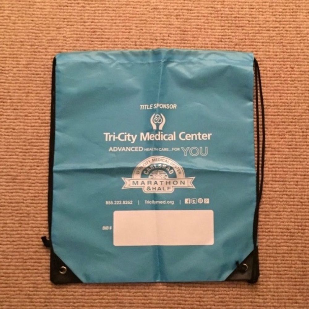 Carlsbad Marathon and Half Marathon Drawstring Bag